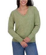 Lucky Brand Womens Sweater Green Olive V-Neck Long Sleeves Soft Drop Sho... - $808.12 MXN