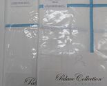 Yves Delorme Athena White Queen Duvet Set 3PC Aqua Stripe Egyptian Perca... - $465.50