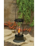 Latch Lantern with built in Timer Candle in rustic metal - SALE - $801.13 MXN