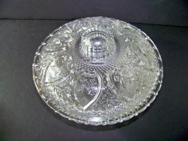 Vintage Clear Cut Glass Candy Dish with Lid Heavy Bowl - £24.02 GBP