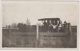 Vintage Horse &amp; Carriage RPPC Real Photo Postcard~1905-06 People Unused - £2.39 GBP