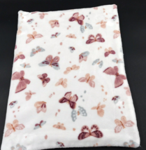 Rachel Zoe Baby Blanket Butterfly Reversible Pink Gray White - £17.17 GBP