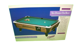 Dynamo Pool Table Flyer English Walnut Model Billiards 8.5&quot; x 11&quot; Two Sides - £17.02 GBP