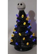 The Nightmare Before Christmas Light Up Ceramic  Tree W/ Jack Topper - $43.55