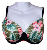 PINK Bra Victoria&#39;s Secret 34DD Underwire Padded Convertible Tropical Floral - £14.74 GBP