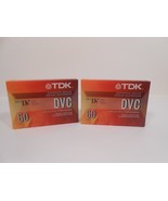 TDK DVM-60ME 60 Minute Mini DV Video Cassette Lot of 2 - $267.04 MXN