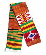 Handwoven Kente Scarf Kente Stole Asante Sash African Textile African Ar... - £19.53 GBP