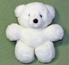 1985 Etone Teddy Bear Plush 12" Stuffed Animal Vintage Fluffy Soft White Korea - £20.64 GBP