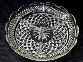 Vintage ANCHOR HOCKING 3-Part WEXFORD Serving Dish Relish Tray - Scallop... - $203.80 MXN