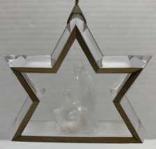 Hallmark Miniature Acrylic Creche Nativity Star Prismatic Keepsake Ornament 1988 - £6.29 GBP