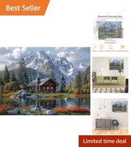 Sparkling Mountain Landscape Diamond Art Kit - 16x12 Nature Decor for Home - $19.75