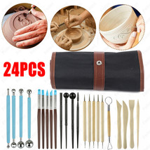 24Pcs/Kit Sculpting Tools With Pouch For Polymer Clay Pottery Ceramic Ar... - £21.57 GBP