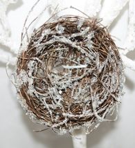 Gerson Company 2361310 White Glittery Branch Birds Nest Holiday Decoration image 3