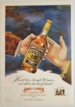 1948 Print Ad James Pepper Kentucky Straight Bourbon Whiskey Handed Down - £9.19 GBP
