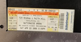 Tim Mcgraw / Faith Hill - SOUL2SOUL Ii Apr 22, 2006 Unused Whole Concert Ticket - £11.97 GBP