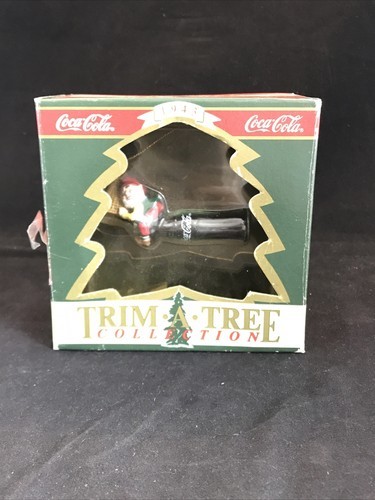 Vintage 1993 Coca Cola Ornament Elf on a Bottle Christmas Holiday Xmas KG - £11.12 GBP