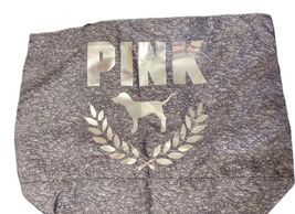 Victoria’s Secret PINK Tote Bag Gray Logo New W/Tags - $21.34