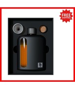 Versatile Glass Hip Flask Gift Set with Durable Silicone For Outdoor Ent... - $77.12 CAD
