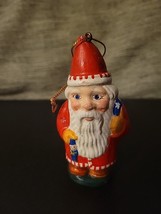 Vintage House Of Hatten Santa Claus Christmas Ornament Gnome Blue Star B... - $15.47