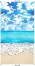 23.5&quot; X 44&quot; Panel Beach Sand Ocean Nature Scenic Fabric Panel D387.21 - £6.64 GBP