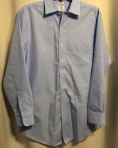 77B Brooks Brothers Blue Cotton Dress Button Up Shirt Size 16 2/3 - £12.02 GBP