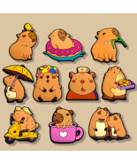 10pcs Capybara Shoe Charms Set, - $217.49 MXN