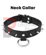 Real Cow Leather Cuffs, BDSM Restraints Choker with Metal Spikes  O Ring... - £12.73 GBP