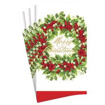 Holly and Berry Wreath Merry Christmas Paper Guest Towel Napkins - 15 Per Packag - $11.40+