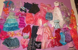 Barbie Doll Dress Swimsuit Skirt Pants Fashion Fever Mixed Clothes 40+ Piece Lot - £47.40 GBP