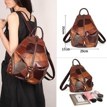 Cobbler Legend 2022 Fashion Women&#39;s Backpack Vintage Leather Female Travel Bags  - £116.08 GBP