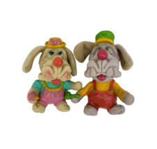 2 Vintage 1986 Ganz Bros Ljn Toys Wrinkles Puppy Dog Rubber Finger Puppet Dogs - £18.98 GBP