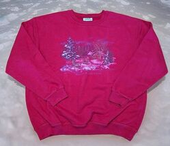 Northern Reflections Vtg 90s Winter Scene Sweatshirt Womans Sz Large Cot... - $29.70