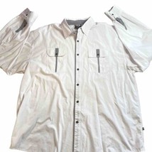 Mecca USA Shirt Men&#39;s 4X White Button Up Long Sleeves Big Tall Men Shirt... - £10.87 GBP