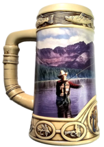 Coors Brewing Company Beer Stein - Life in the Rocky Mountains 1996 Fly Fishing - £20.03 GBP