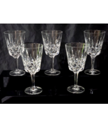 Vintage GORHAM Cut Crystal KING EDWARD 7.125&quot; Water Wine Goblets - Set Of 5 - $77.98