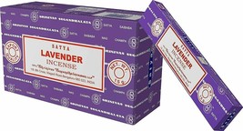 Satya Lavender Incense Sticks Hand Rolled Home Fragrance AGARBATTI 15x12 Packet - £16.24 GBP