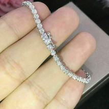 8 Ct Round Cut Simulated Diamond Tennis Bracelet 14K White Gold Plated - $276.21