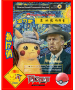 Pokémon /Donald Trump Van Gogh Museum: Pikachu - Grey Felt Hat   Art Poster - $173.25