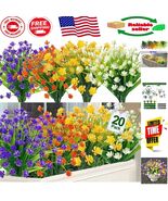 20 Bundles UV Resistant Artificial Flowers - Perfect for Indoor &amp; Outdoo... - €30,81 EUR