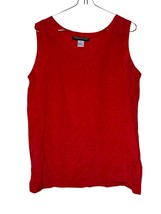 Savannah Women Top 100% Silk Sleeveless Superstretch Round Neck Tank Red... - £30.91 GBP