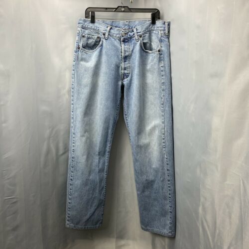 Vintage Replay 900 Regular Straight Leg Jeans Mens 34x32 Blue Denim Button Fly - $23.99