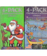 CHRISTMAS CARTOON LIBRARY VHS: 4-PACK - £3.10 GBP