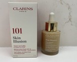 Clarins Skin Illusion Natural Hydrating Foundation #101 Linen SPF 15 NIB... - £16.87 GBP