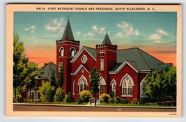 First Methodist Church North Wilkesboro North Carolina Postcard Unused Vintage - £4.94 GBP