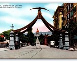Eagle Gate Street View Salt Lake City Utah UT UNP Unused DB Postcard W22 - £2.32 GBP