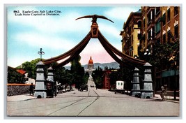 Eagle Gate Street View Salt Lake City Utah UT UNP Unused DB Postcard W22 - £2.30 GBP