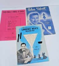 3 Sheet Music Lawrence Welk Music Books Blue Velvet Vintage - $3.95