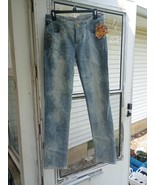 Apple Bottom Jeans  Embroidered  &amp; Studded Pockets Sz 9/10 skinny low ri... - $40.00