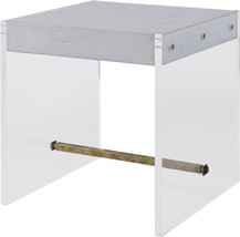 Lamp Table End Side MAITLAND-SMITH Suspend Rustic Lacquered Top Acrylic - £3,803.69 GBP