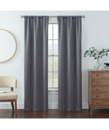 Eclipse Blackout Curtain Black Two Rod Pocket 2 Panels Kerry Solid 37&quot;x95&quot; - $334.33 MXN